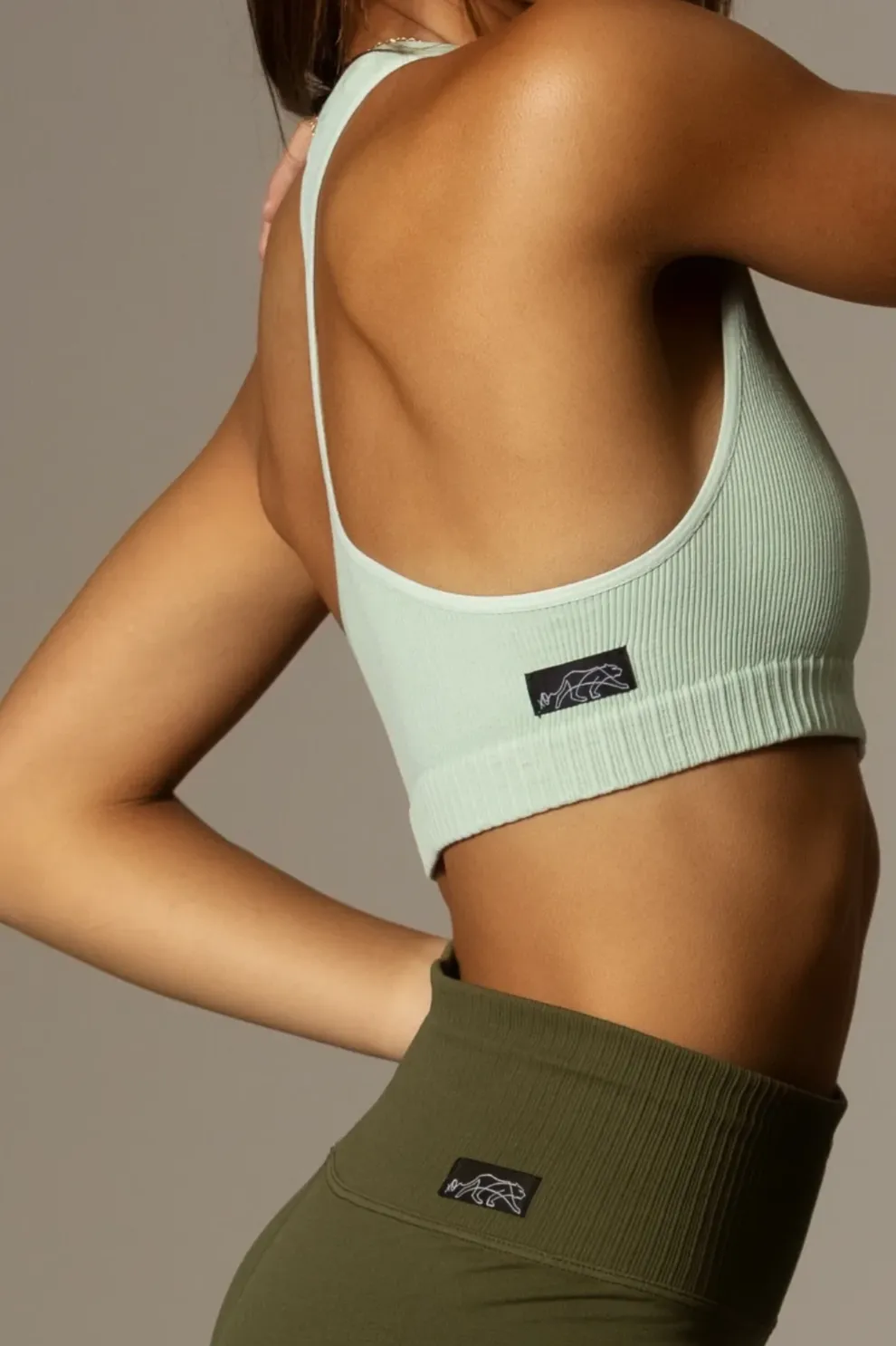 Tiger Friday | Slick Back Crop Top | Spearmint