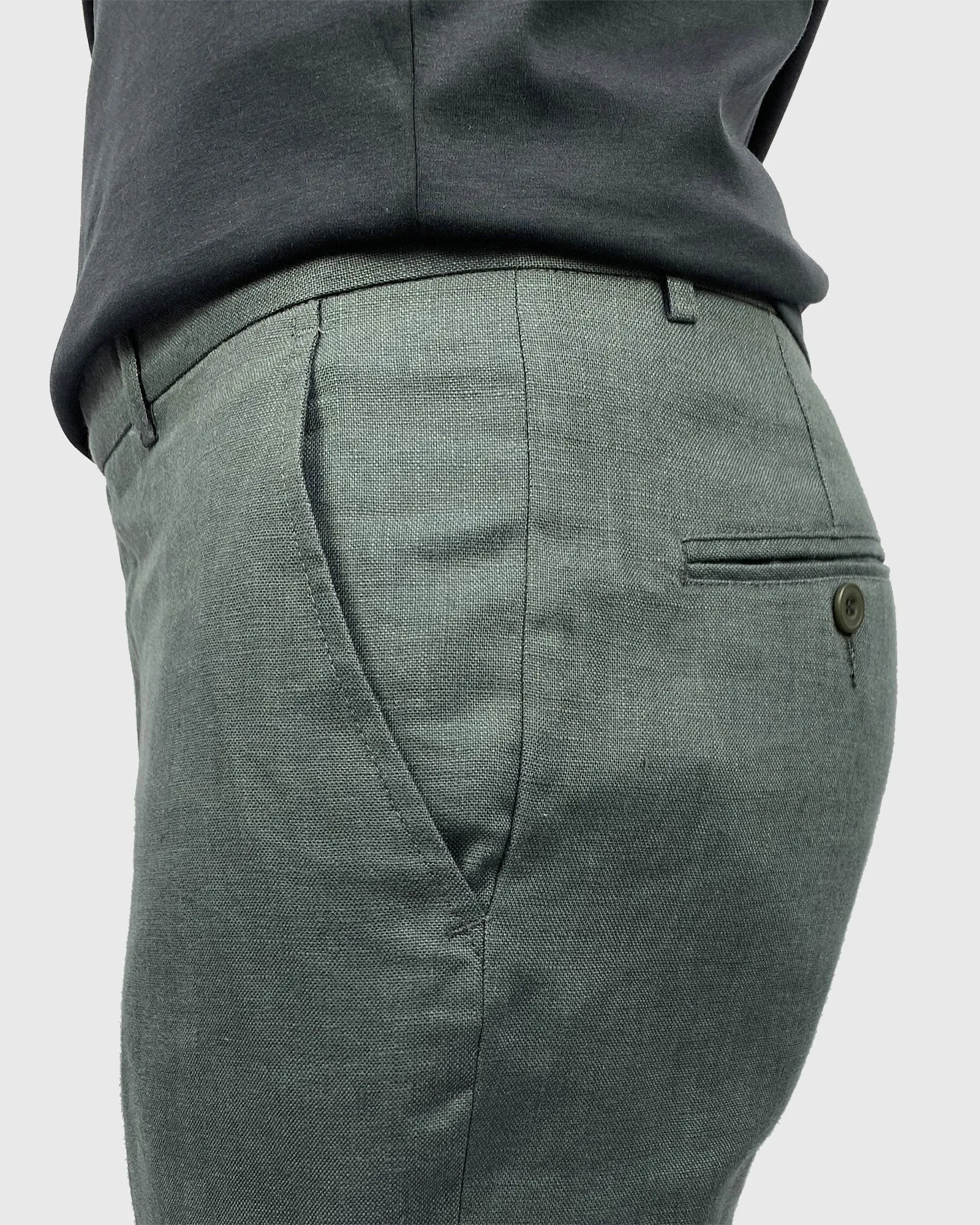 VINCENT & FRANKS S197641 SLIM GREY LINEN TROUSER