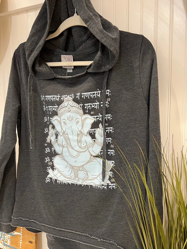 Vintage Ganesh Sanskrit Beach Hoodie