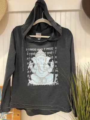 Vintage Ganesh Sanskrit Beach Hoodie