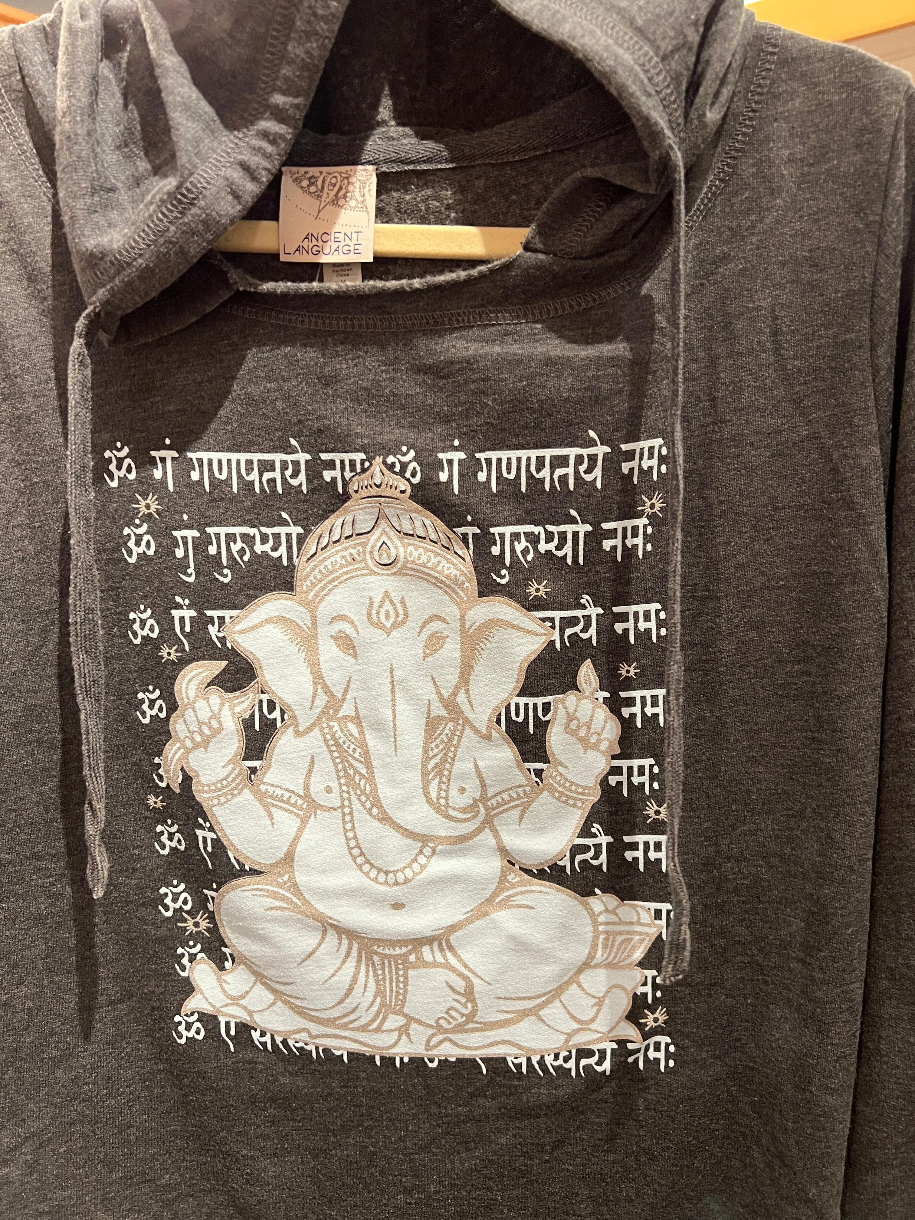 Vintage Ganesh Sanskrit Beach Hoodie