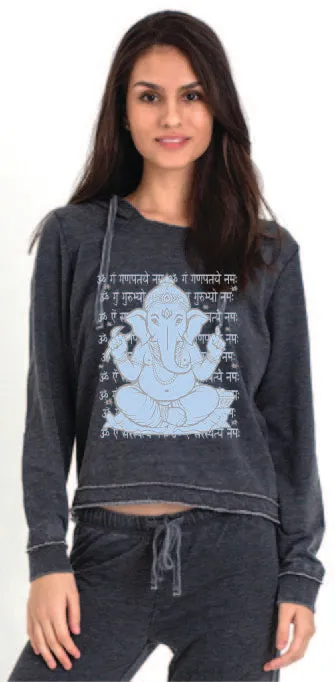 Vintage Ganesh Sanskrit Beach Hoodie