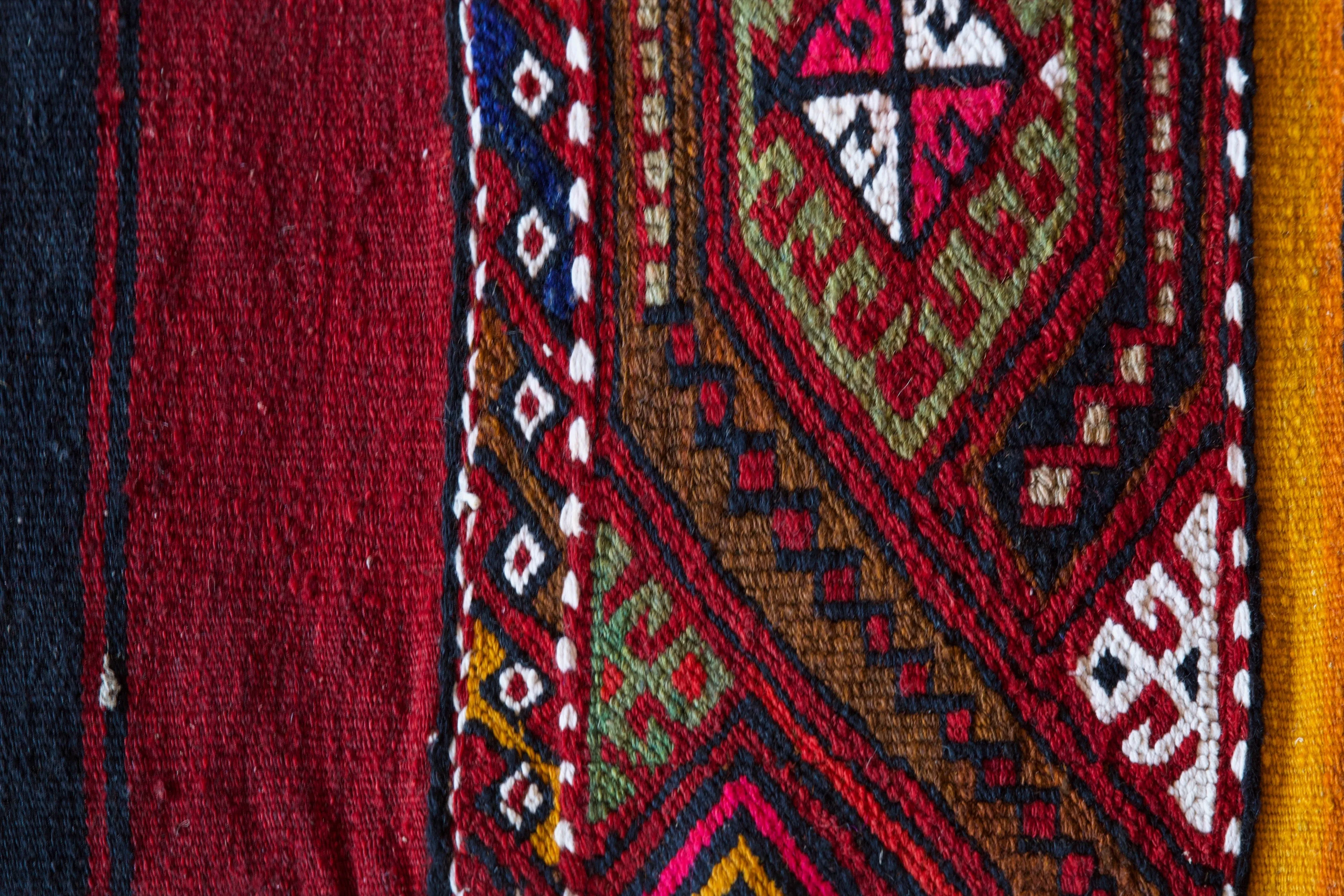 Vintage Mini Turkish Kilim Rug 4'6"x4'9"