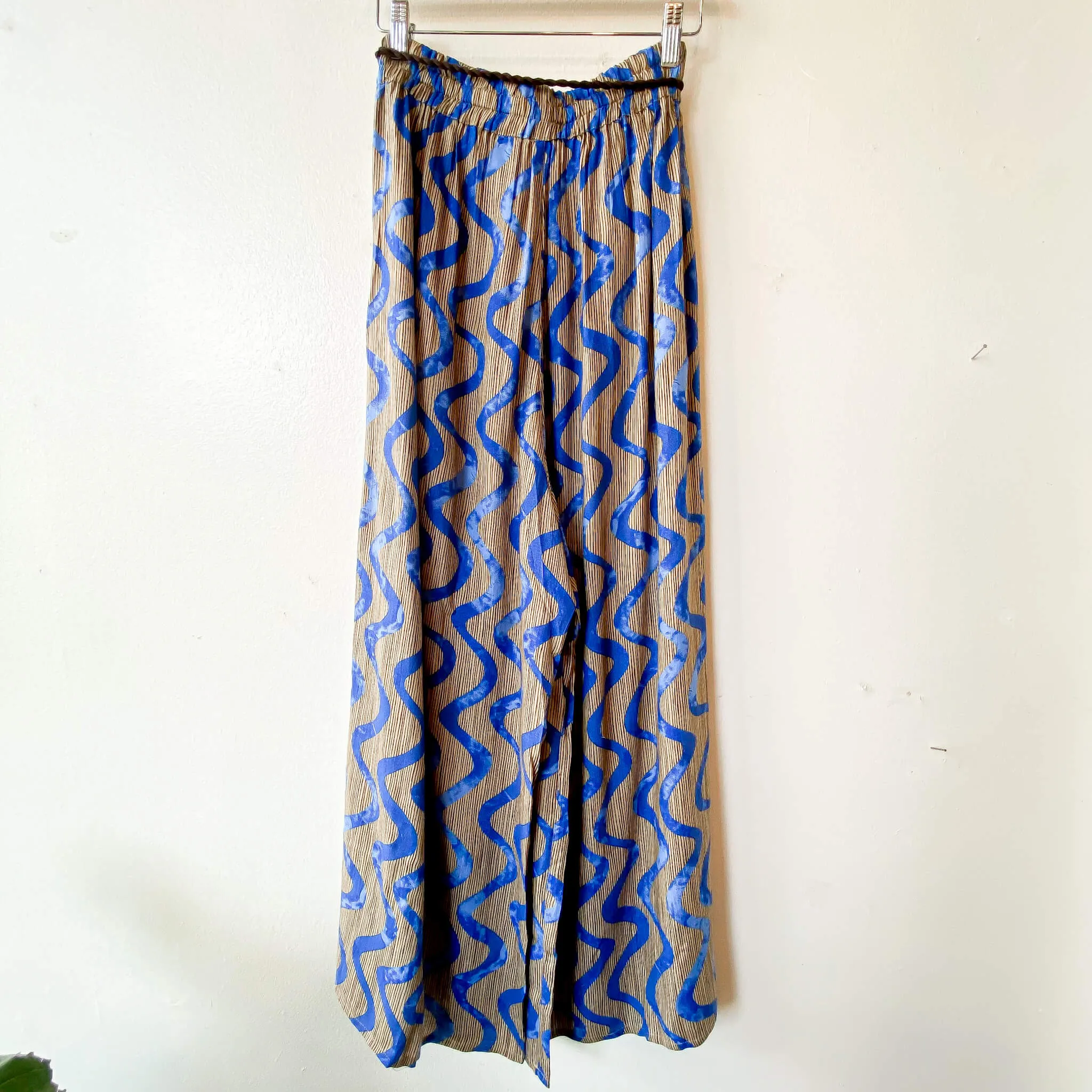 Wagen | Rayon Slub Printed Wide Pants