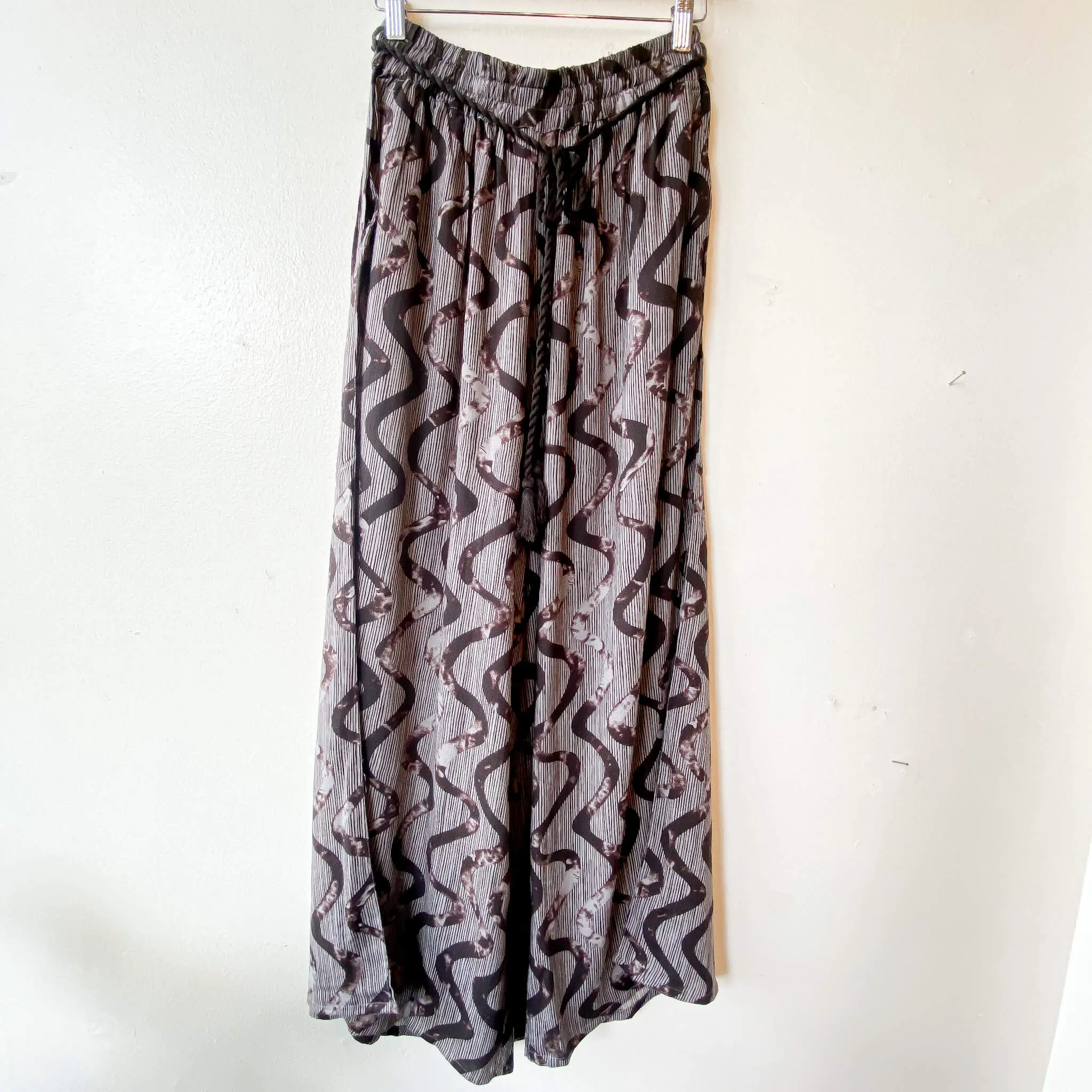 Wagen | Rayon Slub Printed Wide Pants