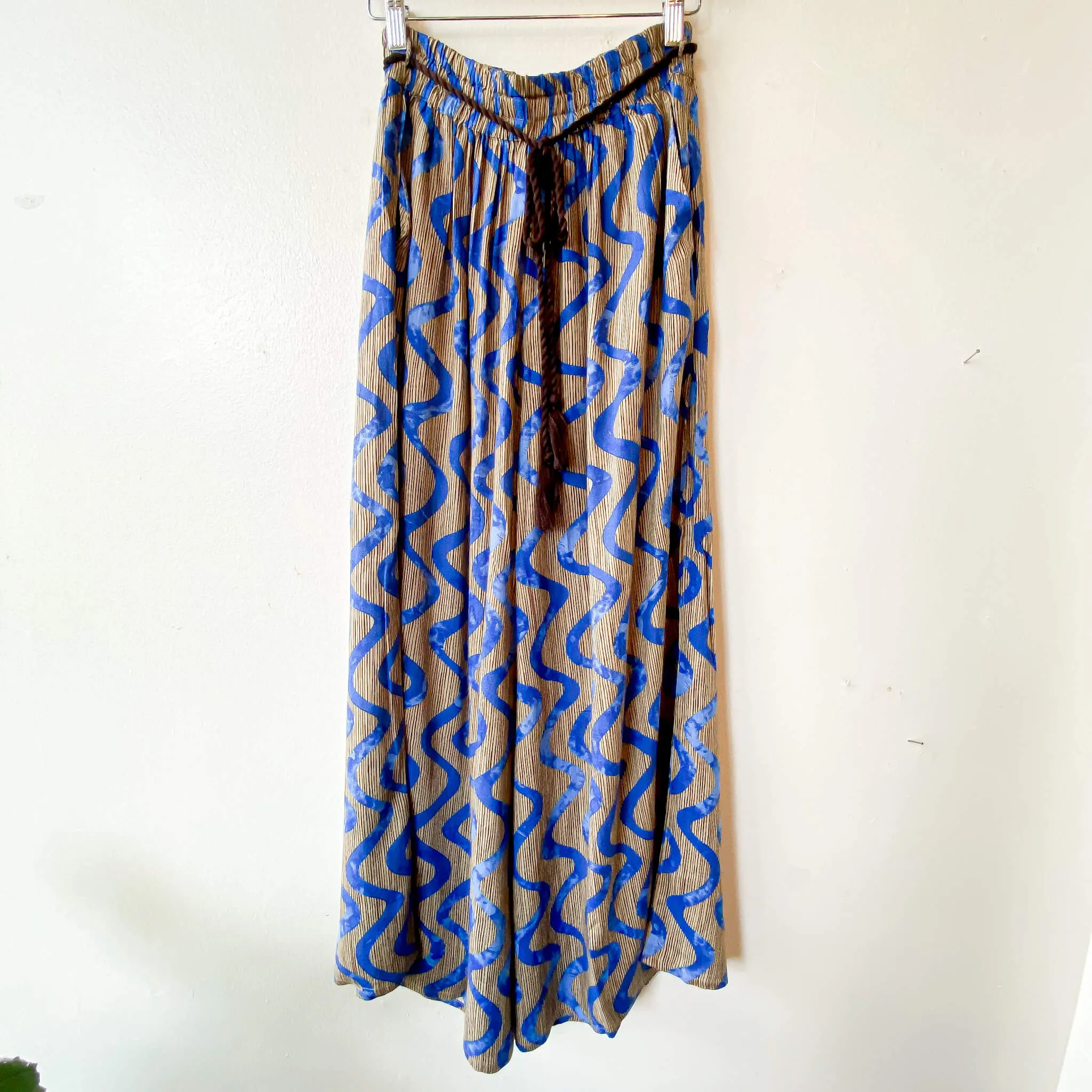 Wagen | Rayon Slub Printed Wide Pants