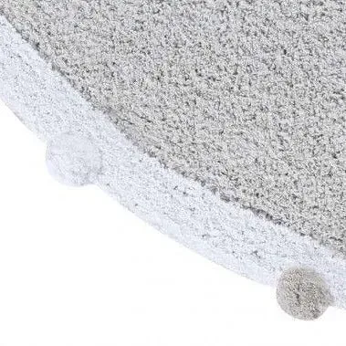 Washable cotton rug "bubbly" grey