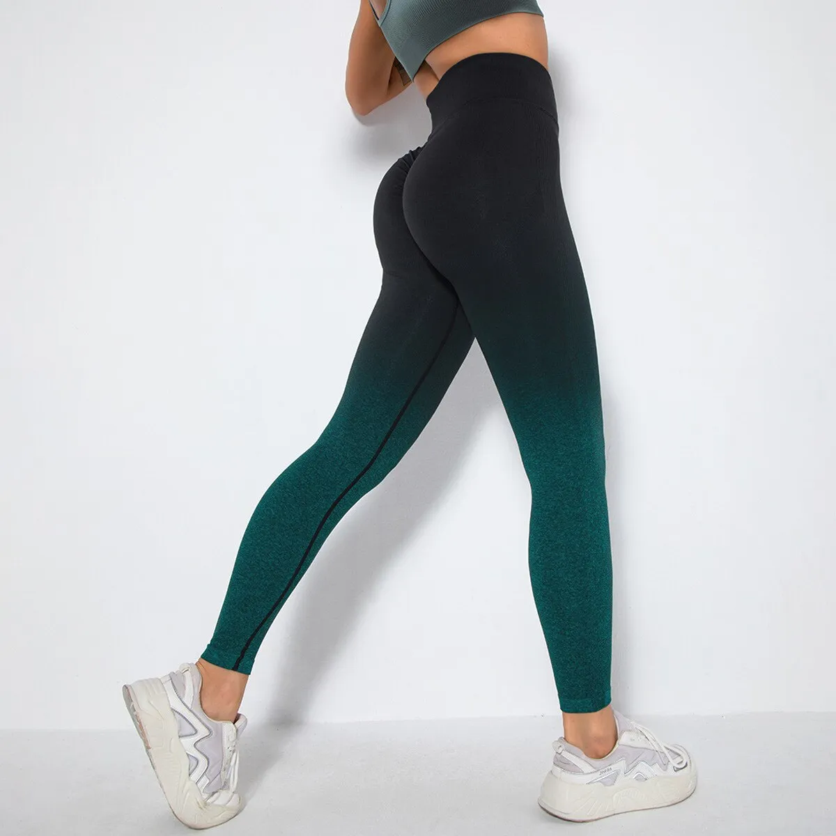 Wenkouban Summer Pants For Women High Waist Butt Lifting Womens Leggings Gym Sport Workout Seamless Yoga Pants Jogging Gradient Yoga Pant